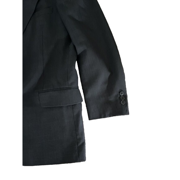 Vintage Foreman & Clark Men's Dark Gray Plaid Suit Jacket 44L with Pants 39L - Picture 3 of 16